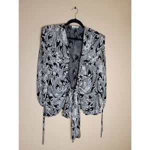 Vintage Julie Francis Silk Cardigan Blouse